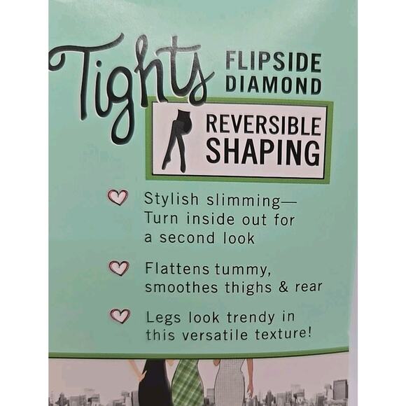 2~Spanx Assets Women's Shaping Tights Size 2 Black Flipside Diamond NEW - Picture 5 of 5
